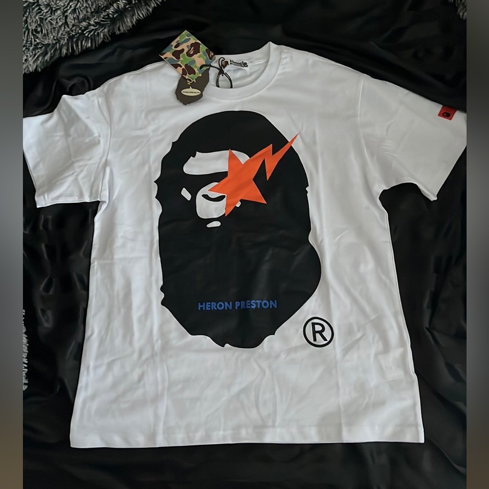 Bape x Heron Preston Bapesta tee RARE BRAND NEW